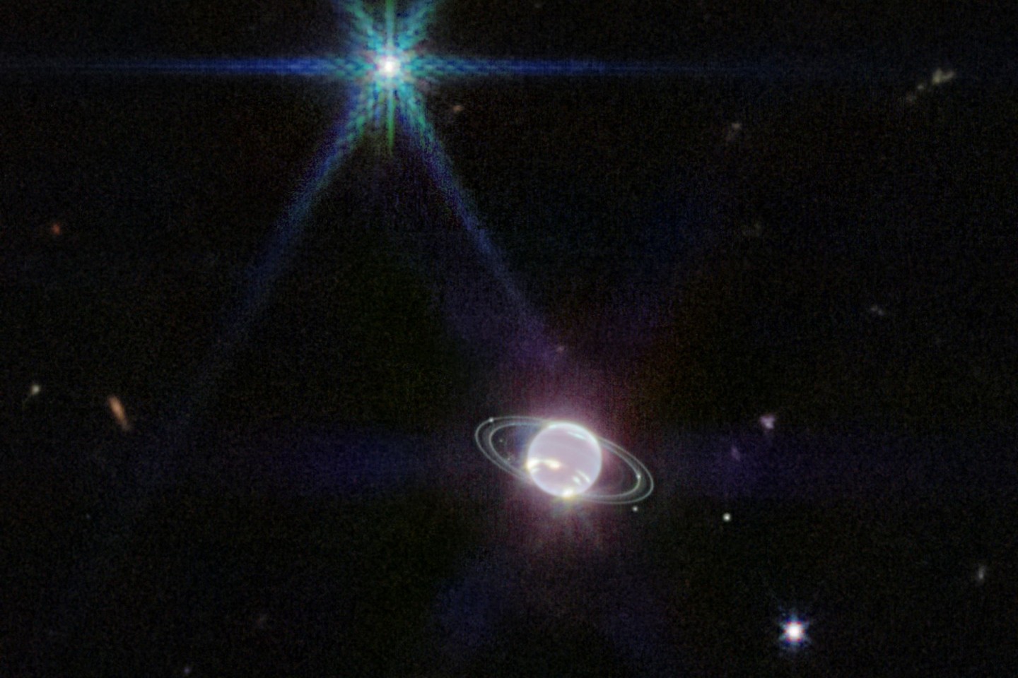 Neue Aufnahmen offenbaren die Ringe des Planeten Neptun.