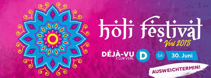 Holi Festival am DEJA-VU