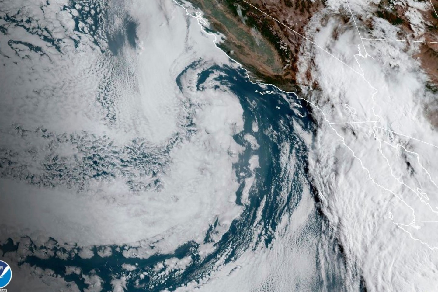 Der Hurrikan «Hilary» vor der mexikanischen Pazifikküste.