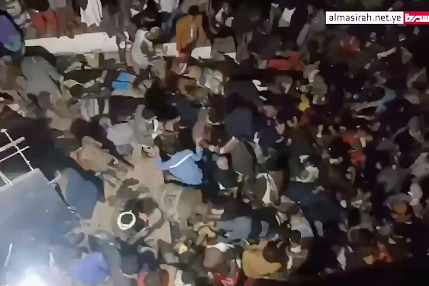 Das Videostandbild zeigt den Schauplatz der Massenpanik in Sanaa.