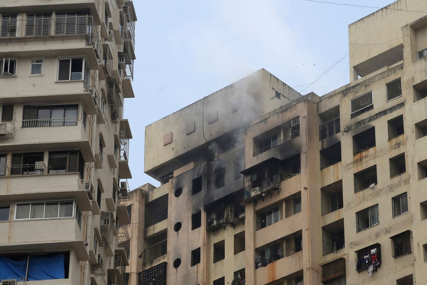 Feuer in einem 19-stöckigen Gebäudein Mumbai.